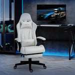 Faux Leather Gaming Chair W/ Arm | White