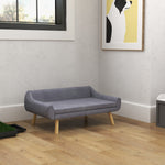 Dog Sofa Bed Raised Couch With Wooden Frame And Soft Cushion | Gray