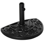 9kg Half Round Parasol Base, Black