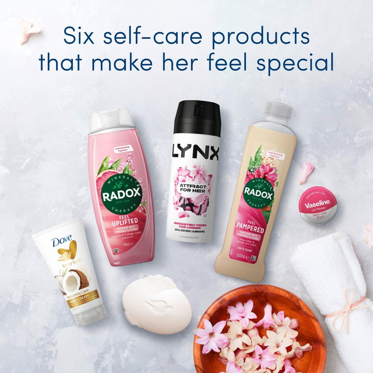 Radox Multi Branded Calm Edition Gift Set, Radox, Dove And Vaseline