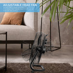 14/16/20" Circular Floor Fan - Powerful Air Cooling Fan With 3 Speed Settings | 20" | Black