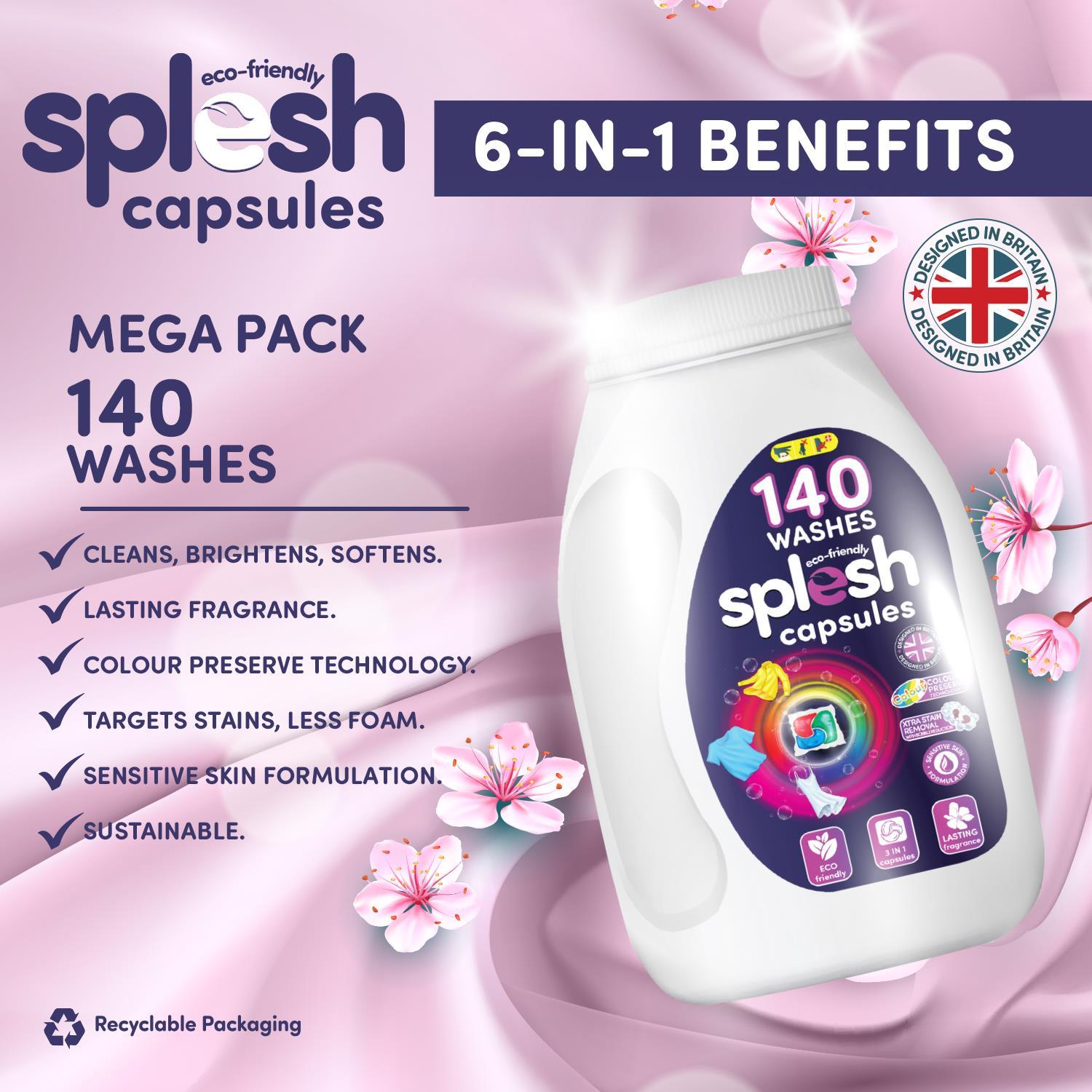 Cleaning Bundle Of 3-in-1 Dishwasher 150 Capsules & Laundry 140 Capsules