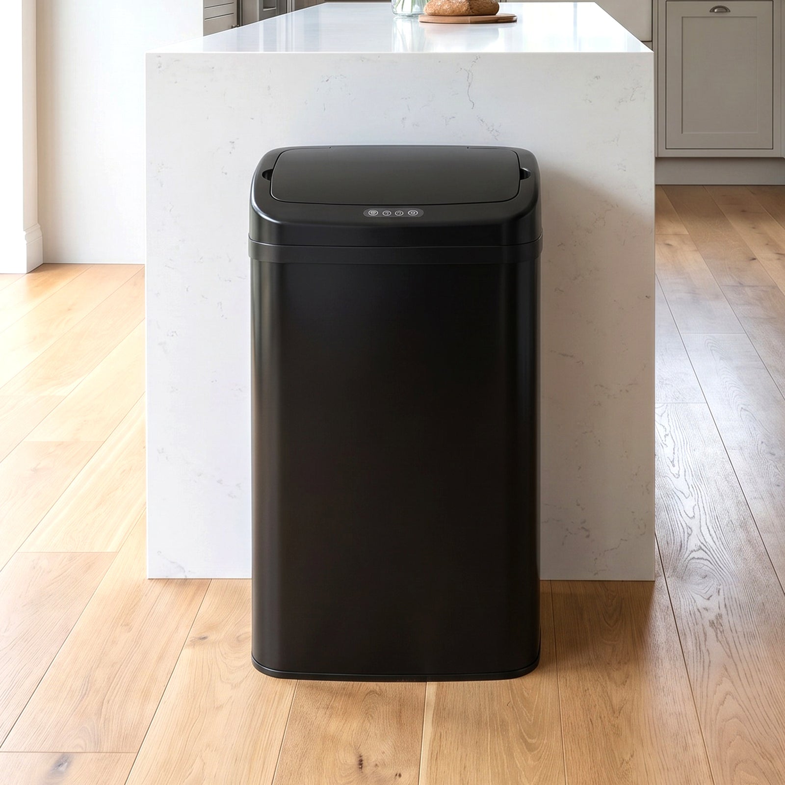 48l Sensor Bin, Stainless Steel Kitchen Bin With Automatic Close | Black