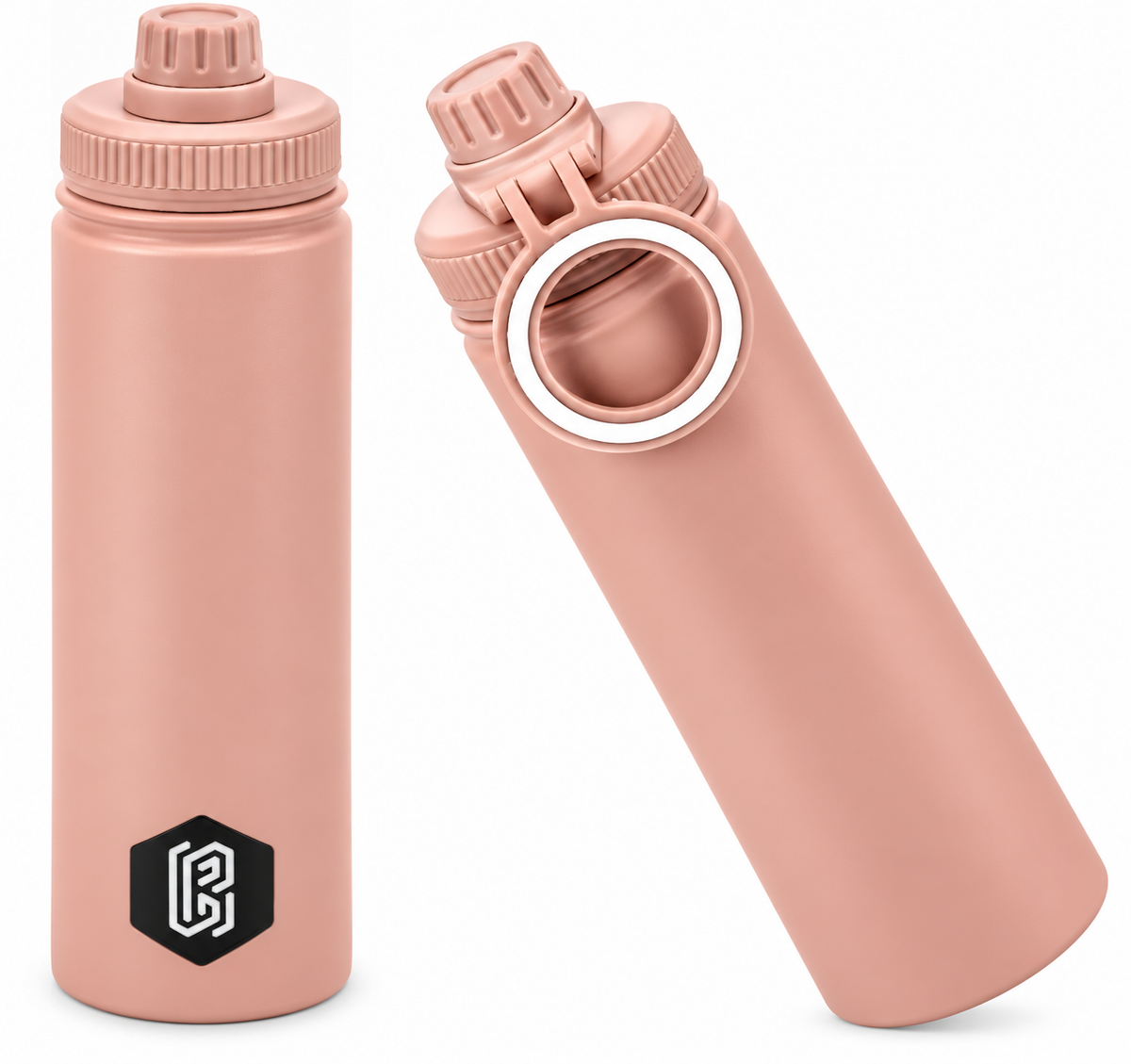 800ml Insulated Stainless Steel Water Bottle Magnetic Phone Holder | Pink