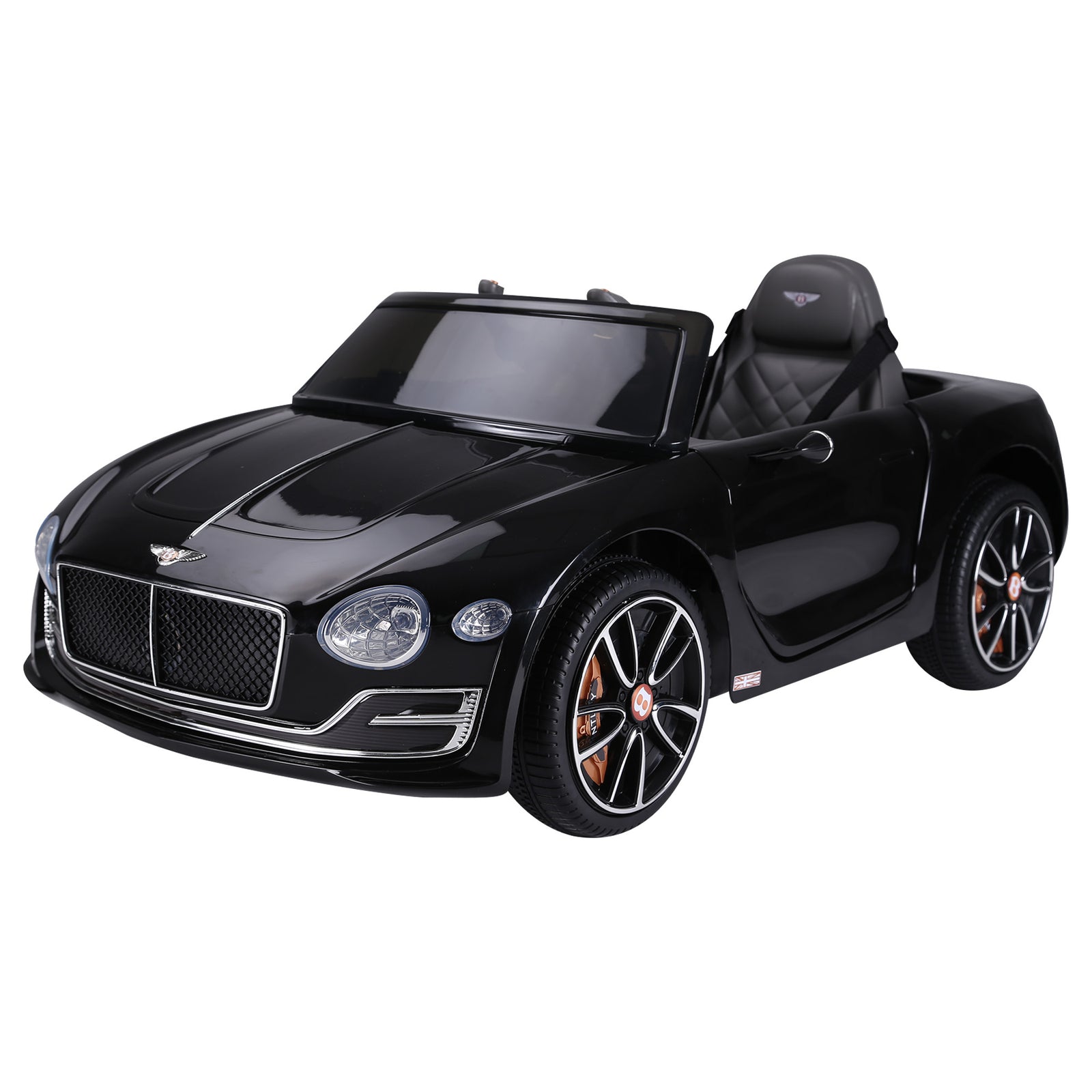 Electric Ride-on Car W/ Led Lights Music Parental Remote Control | Black