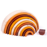 Large Wooden Rainbow Stacking Arches - 11 Pieces
