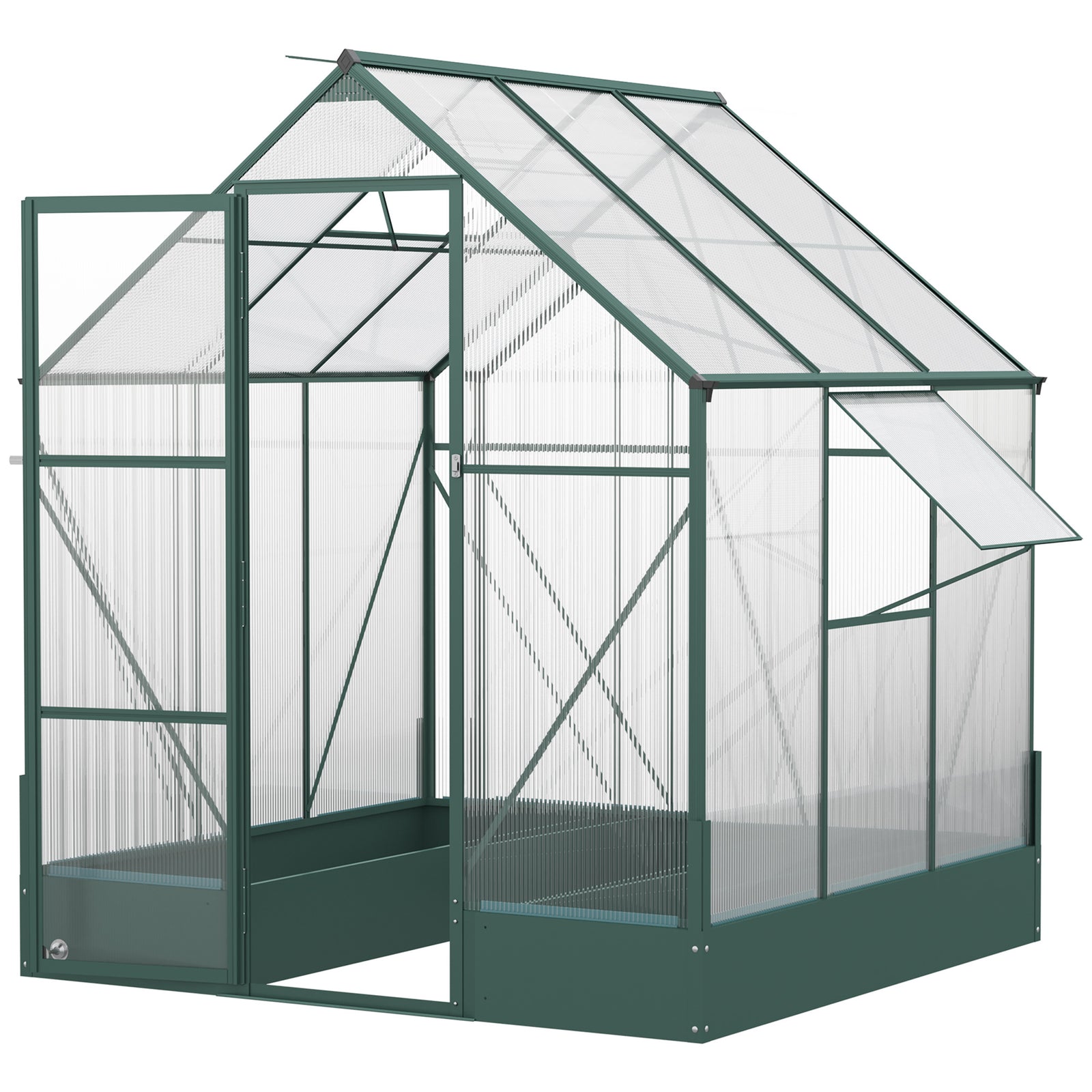 Walk-in Polycarbonate Greenhouse - 6x6ft