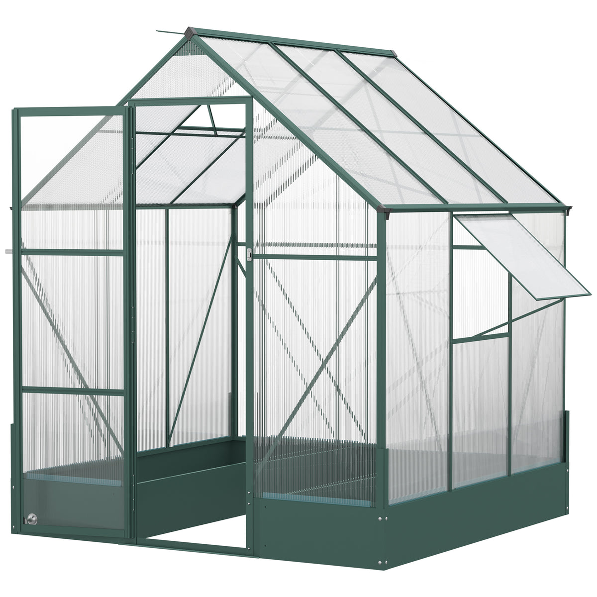 Walk-in Polycarbonate Greenhouse - 6x6ft