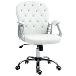 Pu Diamante Padded Office Chair | White