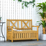 Garden Storage Bench Patio Wood Chair