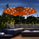 2.7m Patio Led Umbrella W/ Tilt/crank | Orange