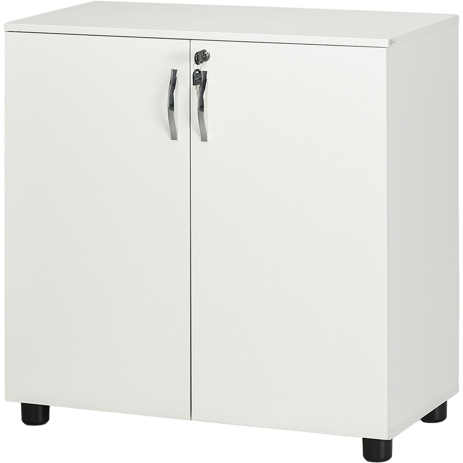 2 Tier Locking Office File Organisation With 2 Keys | One Size | White