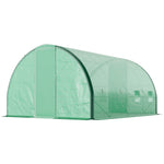 Tunnel Greenhouse, Upgraded Structure, Hinged Doors | Large | Green