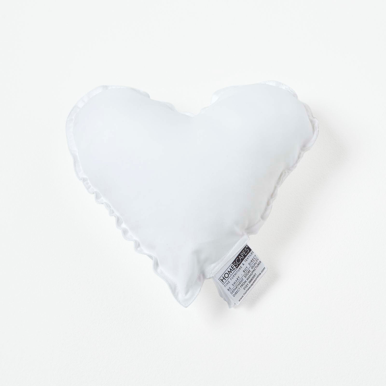 Super Microfibre Heart Shaped Cushion Pad | 30cm x 30cm | White