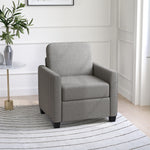 Modern Accent Chair With Spring Cushion, Back Pillow | Dove Gray