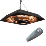 Hanging Patio Heater 2000w W/ Remote, Aluminium