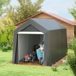 Garden Storage Shed, Waterproof And Heavy Duty Portable Shed | Small | Dark Gray