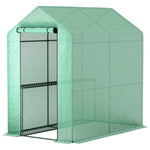 Walk In Greenhouse W/shelves Steeple Grow House