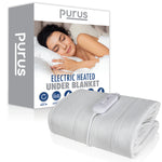 Electric Blanket Soft Fleece Fitted Bed Underblanket 3 Setting Heat Control | Double | White