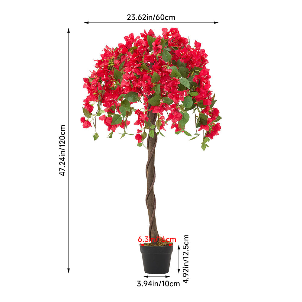 Artificial Bougainvillea Tree In Pot For Decoration | 120cm