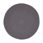 Handmade Woven Spiral Braided Rug | 120cm | Black & Grey