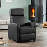 Henderson Manual Push Back Recliner Armchair | Black