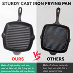 Square Cast Iron Grill Pan With Pour Spouts