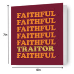 The Traitors Faithful Birthday Card Official Product