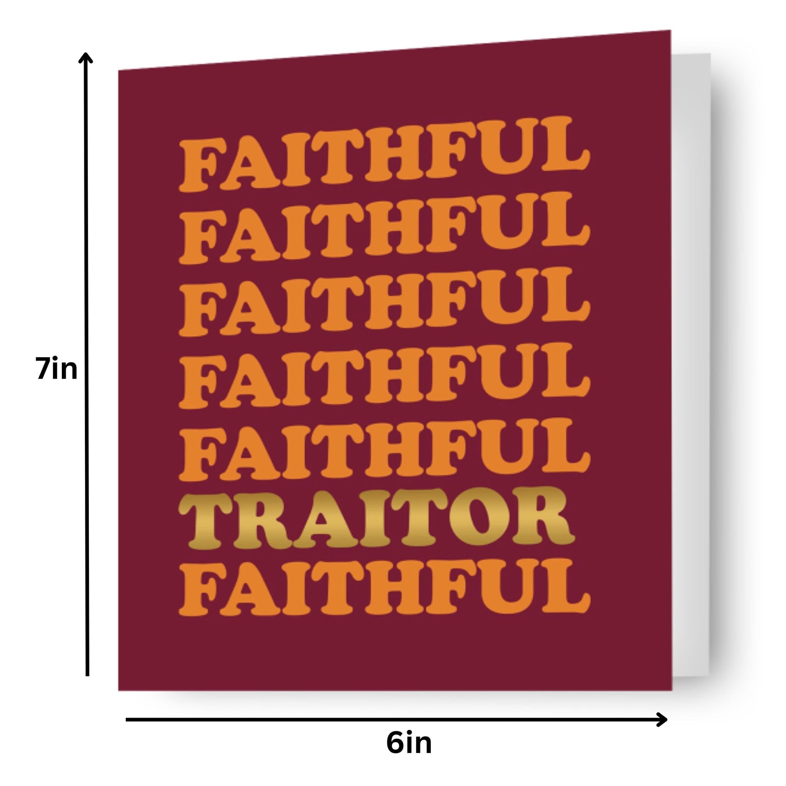 The Traitors Faithful Birthday Card Official Product