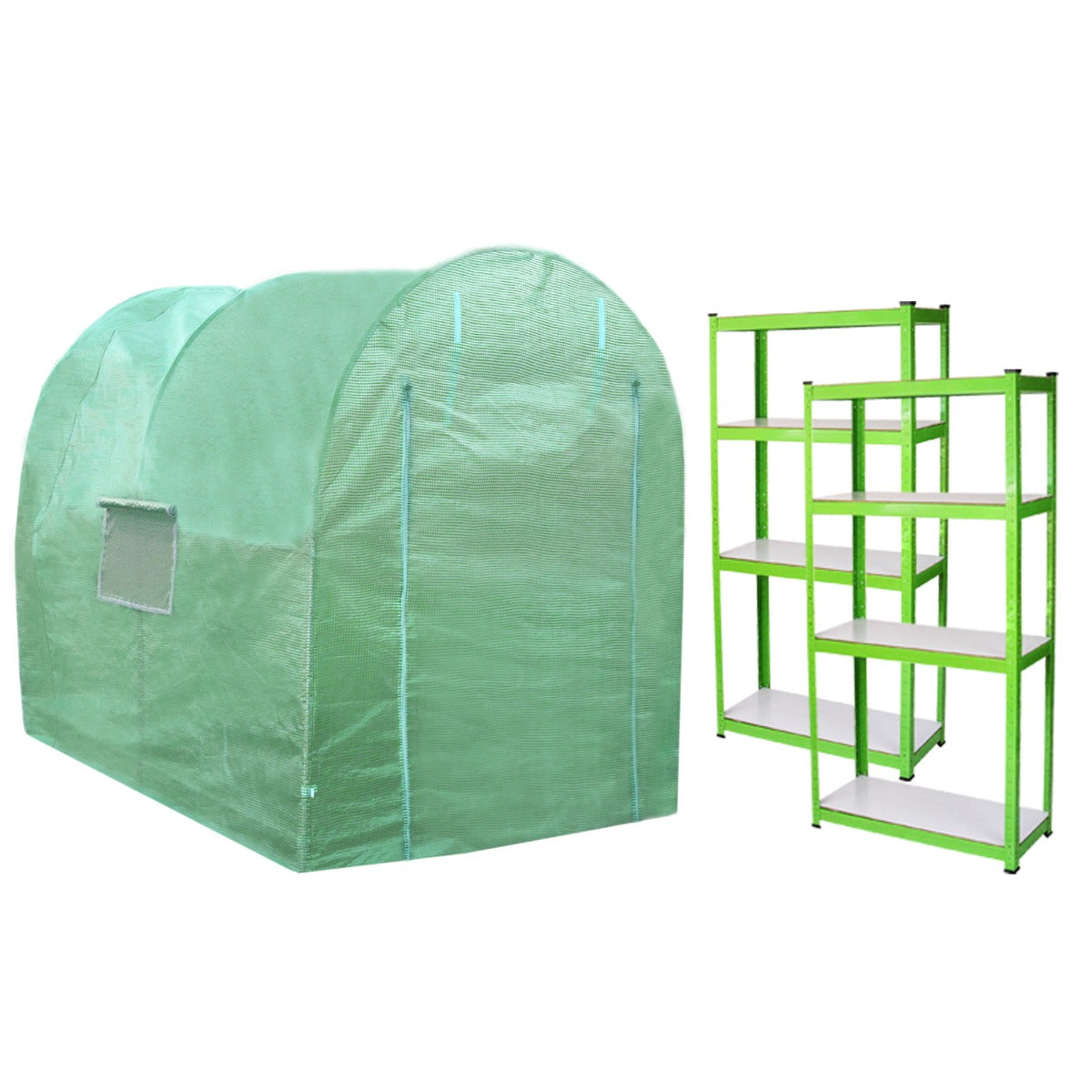 Polytunnel With Racking | 19mm 4m x 2m | Green