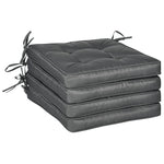 42 X 42cm Replacement Garden Seat Cushion Pad With Ties | Gray