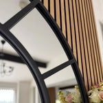 Mio - Metal Arched Window Mirror | 95cm x 120cm | Black