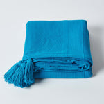 Cotton Rajput Ribbed Throw | 150cm x 200cm | Teal