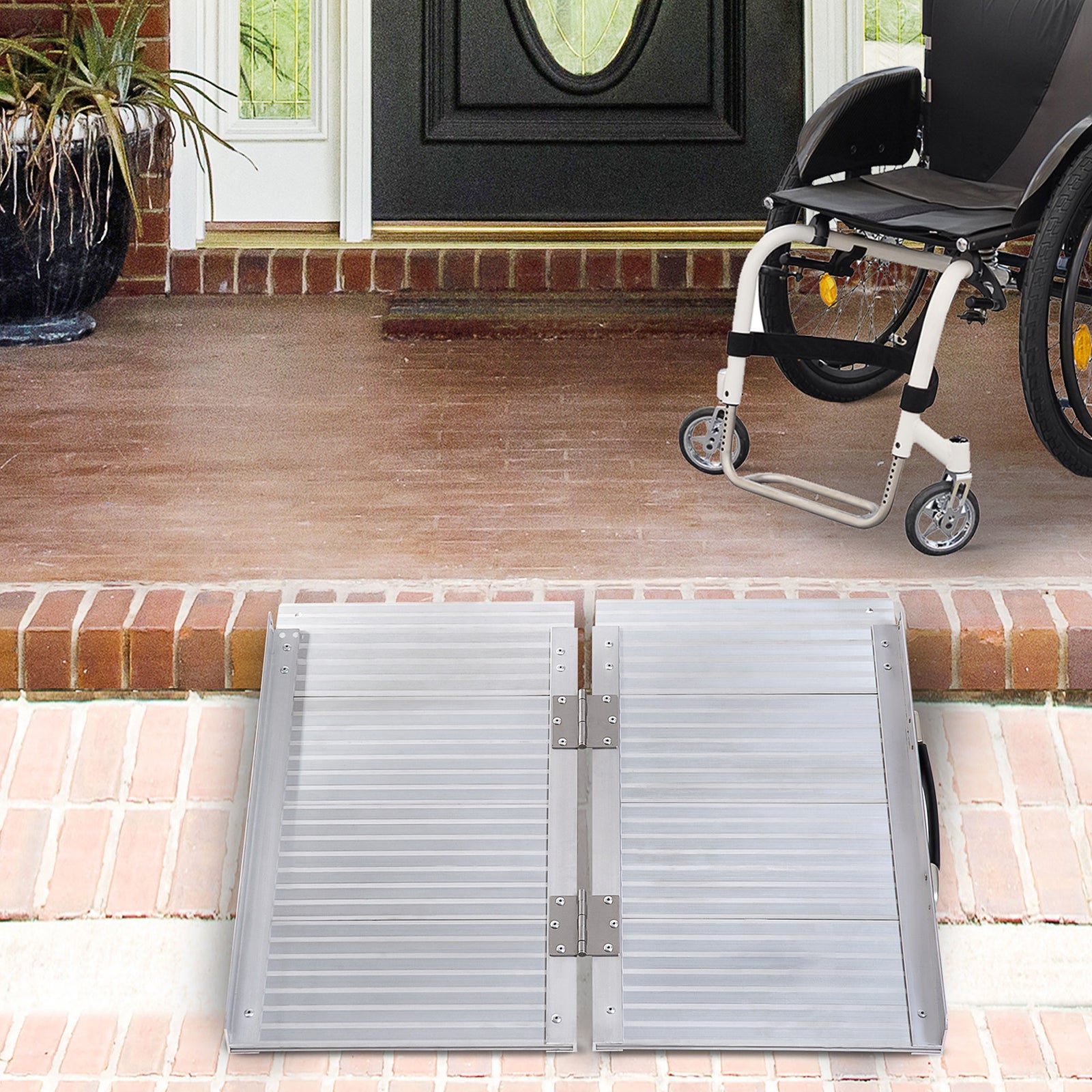 Aluminium Folding Wheelchair Ramp Mobility Suitcase | Small | Silver