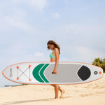 Paddle Board, 10'6", Non-slip,w/ Pump, Bag | White