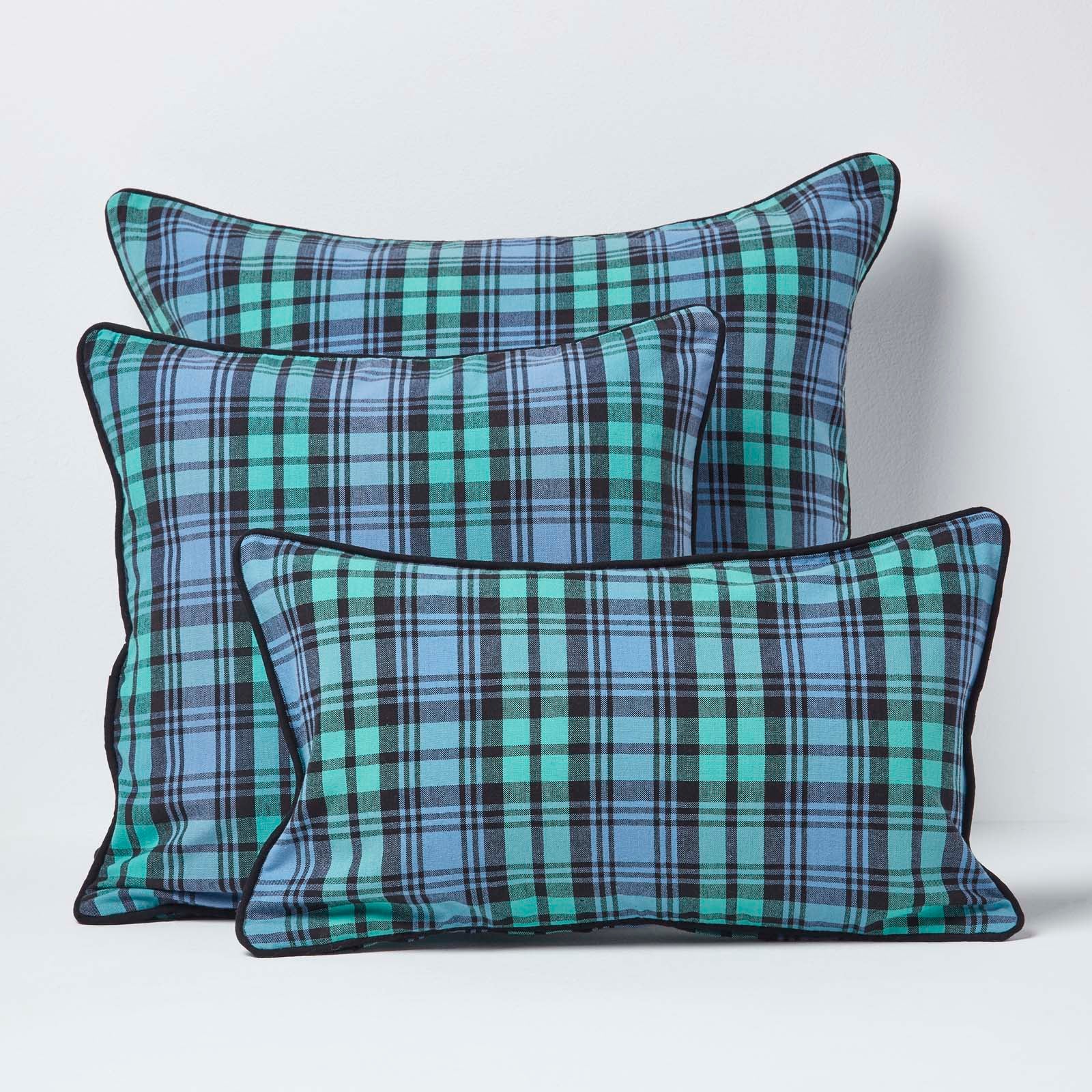 Tartan Check Cotton Cushion Cover | 45cm x 45cm | Blackwatch