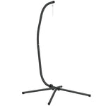 Outsunny Hanging Egg Chair Stand Only, Hammock Chair C-stand, Black