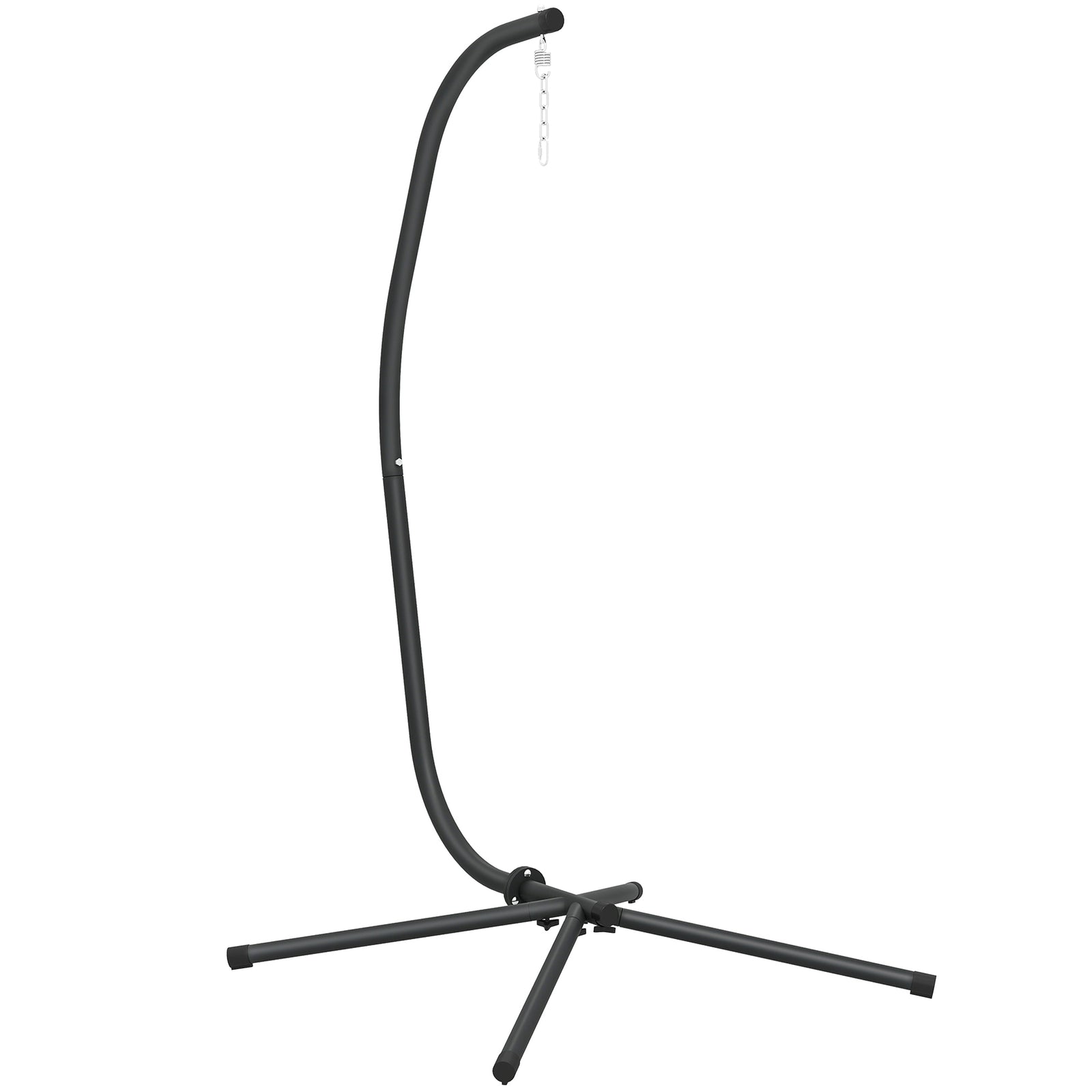 Outsunny Hanging Egg Chair Stand Only, Hammock Chair C-stand, Black
