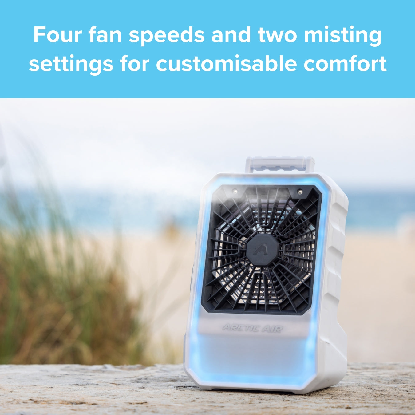 Outdoor Mister & Fan - Portable, Rechargeable, Cordless & Powerful
