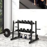 3-tier Dumbbell & Kettlebell Rack