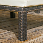 Set Of 2 Rattan Sun Loungers 5-level Adjustable | Cream