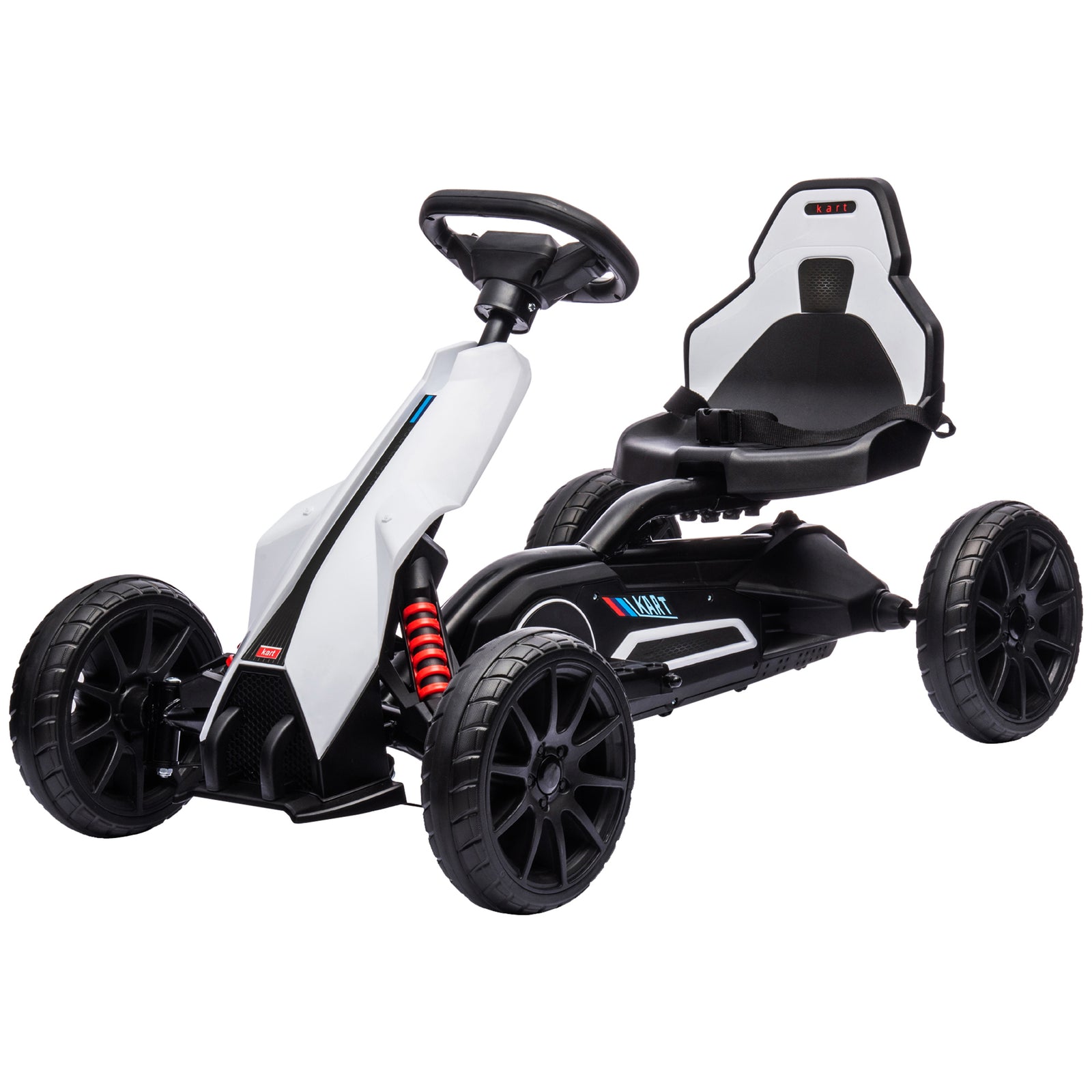 12v Electric Go Kart W/ Forward Reversing 2 Speeds For 3-8 Yrs | White