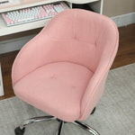 Vanity Chair For Desk, Wheels | Pink