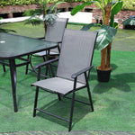 Foldable Chairs With Metal Frame & Fabric Seat – Set Of 2 Or 4 | Set of 4 | Black