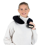 Livivo 1l Hot Water Bottle With Soft Removable Fleece Cover U Shaped Design