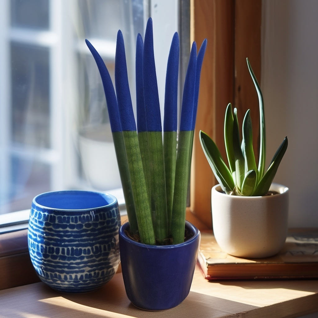 Snake Plant Velvet Touch - Sansevieria Cylindrica - Height 20-40cm - ⌀9cm | Blue