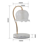 Breeins Flower-shaped Glass Bedside Lamp Candle Warmer
