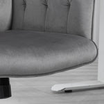 Tufted Swivel Computer Chair W/ Arm | Dark Gray