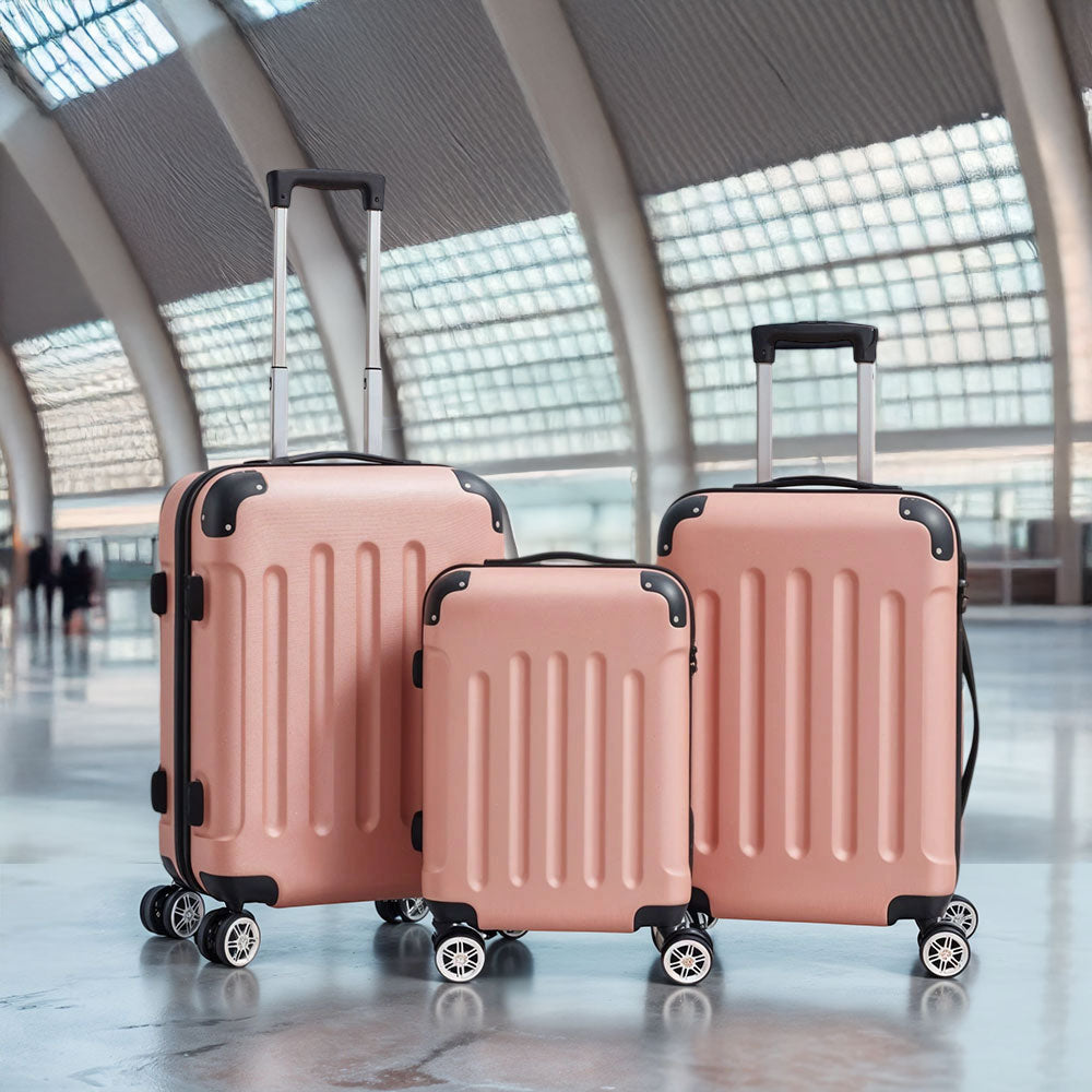 3pcs Lockable Travel Suitcase Set
