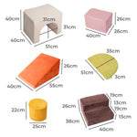 Soft Play Set Foam Blocks Baby Climbing Blocks Vellum Suede Multi-colour | Multi Colour